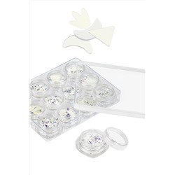 Nail Art Набор пайеток ассорти форм, 12 шт/наб. KRISTALLER, 1107643