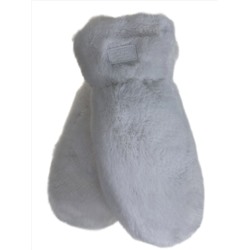 Зимние меховые женские варежки,  цвет  белый