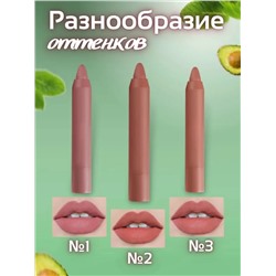 Помада для губ матовая, 3шт 60641