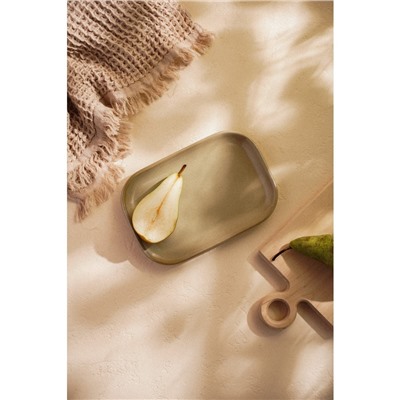 Блюдо фарфоровое SL Home «Песчаный бриз», 24.5×16.5 см, бежевый