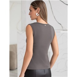 Топ из премиального хлопка с эластаном