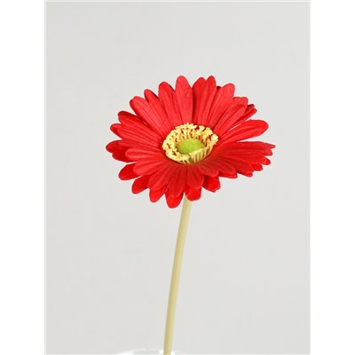 Цветок искусственный Гербера 43 см красный / 1501 /уп 56/560/ латэкс