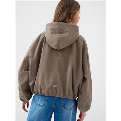 Куртка текстильная с полиуретановым покрытием для девочек (ветровка)