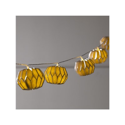 Гирлянда «Нить» 2 м с насадками «Синий фонарик», IP20, прозрачная нить, 10 LED, батарейки AAx2 (нет в комплекте), свечение тёплое белое