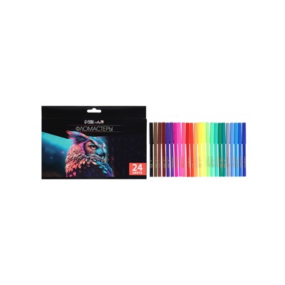 УЦЕНКА Фломастеры 24 цветов в картонной коробке TOP Calligrata