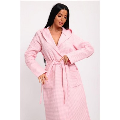Халат с капюшоном ХВК (Светло-розовый)