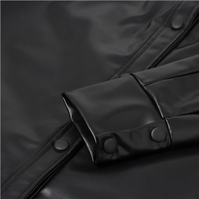 Рубашка женская из экокожи MIST: Base, размер 40, чёрная