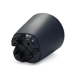 Горшок для цветов «Гранд», 28 л, d=37 см, h=38 см, пластиковый, с прикорневым поливом, графитовый