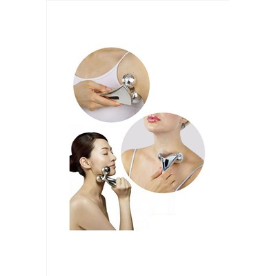 Nail Art Ручной роликовый массажер для лица и тела / 3D XC-200, серебристый KRISTALLER, 1108355