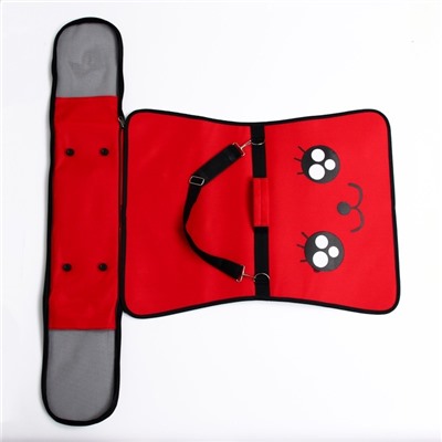 Сумка - переноска «Весёлый пес», размер L, 53×21×29 см, каркасная, красная