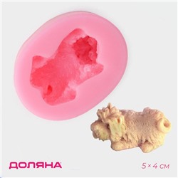 Молд Доляна «Собака», силикон, 5.4×4.3 см, розовый