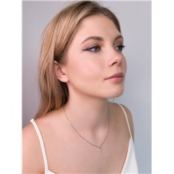 Колье из серебра с фианитами родированное - Удлинитель 5 см 925 пробы 441-10-407р