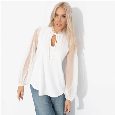 Блуза нарядная, Вечная привилегия (белая)