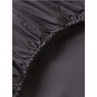Простыня на резинке 1.5-спальная «Этель» Carbon, 140×200+30 см, перкаль