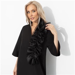 Платье с разрезом, Сияние глянца (чёрное)