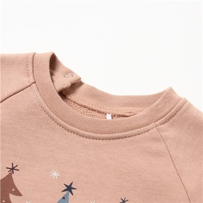 Костюм детский (свитшот, брюки) «Крошка Я. Новогодние игрушки», рост 62-68 см