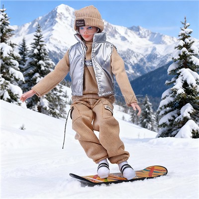 Кукла "Зимнии каникулы" с аксессуарами, в коробке