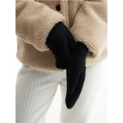 Варежки женские MINAKU «Мягкость», размер 23 см, чёрные