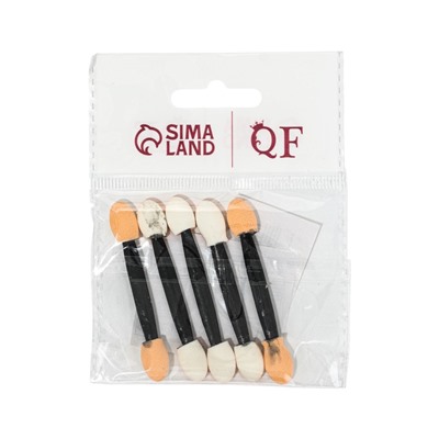 УЦЕНКА Набор аппликаторов для теней, двусторонние, 5 шт., 5 (±1) см, чёрный