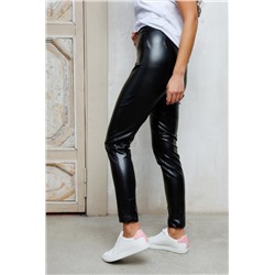 Леггинсы из экокожи 339BLK (Черный)