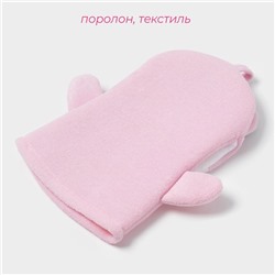 Мочалка варежка детская Доляна «Единорожка», для купания, 25×19 см