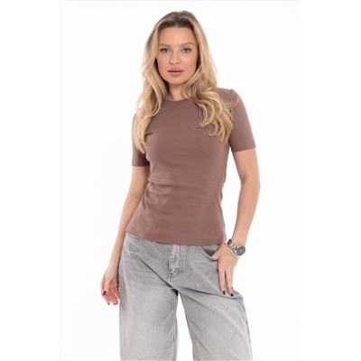 Футболка однотонная из рибаны М325371к