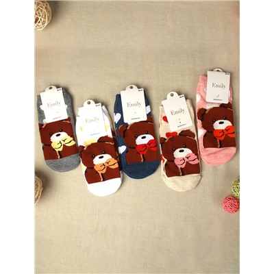 Носки р. 35-40 Медведь короткие / L813 /уп 10/1200/ ОДНА ПАРА/ МАРКА