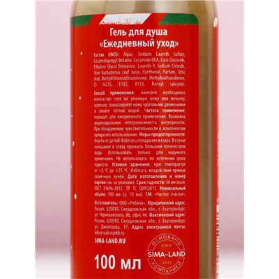 Новогодний подарочный набор косметики «Счастливого праздника», гель для душа 100 мл и мочалка для тела, Чистое счастье