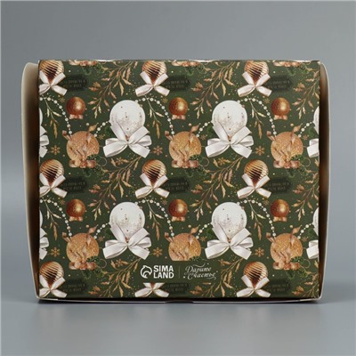 Коробка для кондитерских изделий «Счастливого Нового года», 17×20×6 см