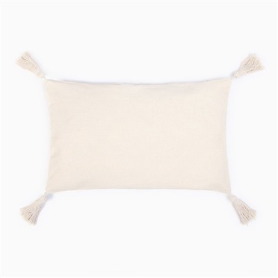 Наволочка декоративная «Этель» Бохо, 30х50 см, цвет молочный, 100% хлопок