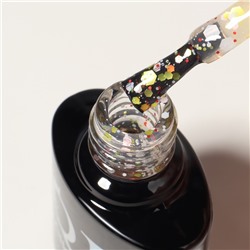 Гель лак для ногтей, «MILK GLITTER», трехфазный, 8 мл, LED/UV, прозрачный (04)