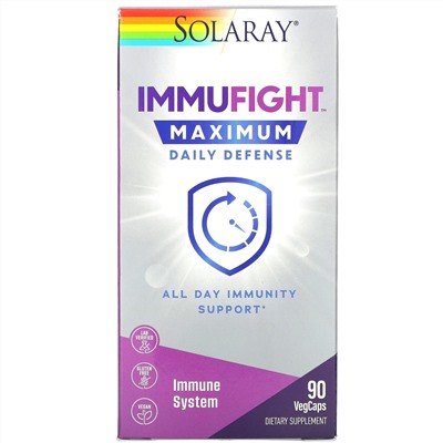 Solaray, ImmuFight, Maximum Daily Defense, 90 VegCaps