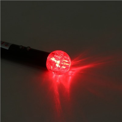 Лазерная указка, с карабином, 2 LED, 4 режима, 8.5 х 2 см, черная