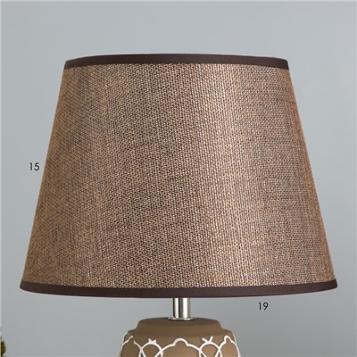 Настольная лампа «Камила» Е14 40 Вт кофейно-белый 22×22×35 см RISALUX