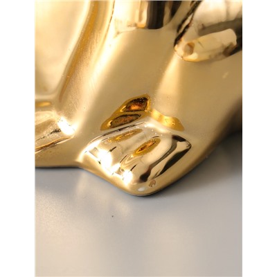 УЦЕНКА Копилка керамика «Золотая лягушка в короне» 12×10.5×15 см