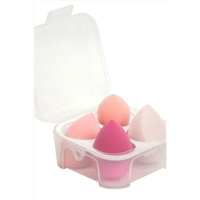 Kristaller Набор спонжей для макияжа микс форм / KG-014, розовый, 4 шт KRISTALLER, 1108611