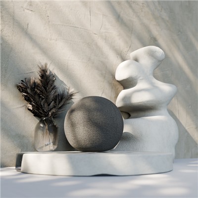 Подушка декоративная «Этель. Шар», d=30 см, тёмно-серая