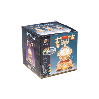 УЦЕНКА Часы - светильник «Ретро - телефон», синий, с будильником, 28.5×18×18 см