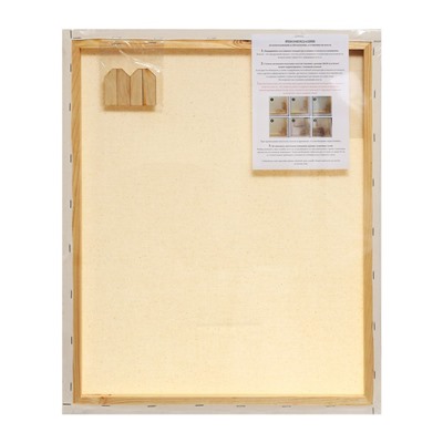 Холст на подрамнике, хлопок 100%, 60×50×2 см, акриловый грунт, мелкозернистый, 280 г/м²