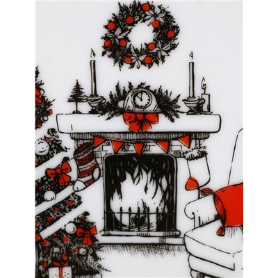 Тарелка новогодняя плоская «Зимний уют», d=19 см