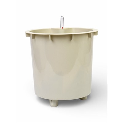 Кашпо для цветов «Флориан», 19 л, d=30 см, h=44.7 см, пластиковое, с автополивом, на ножках, белое