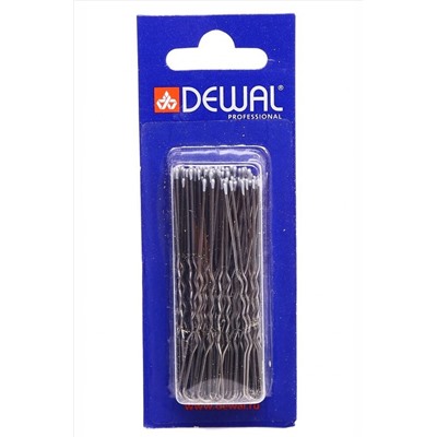 Dewal Шпильки для волос волна SLT70V-1/60, 70 мм, черный, 60 шт. KRISTALLER, 1118479