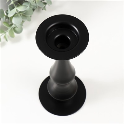 Металлический подсвечник на 1 свечу «Антонио», d=до 5 см, чёрный 9×9×22.5 см