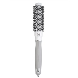 Olivia Garden Термобрашинг для укладки волос / Expert Blowout Grip White & Grey, 25 мм, бело-серый 27738