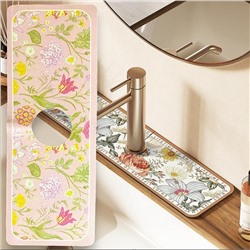 Кухонный коврик для смесителя Розовая, «дождевик» для кухонной раковины 38х14см