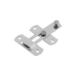 Шпингалет накладной ТУНДРА, прямой, 100 мм, цвет хром