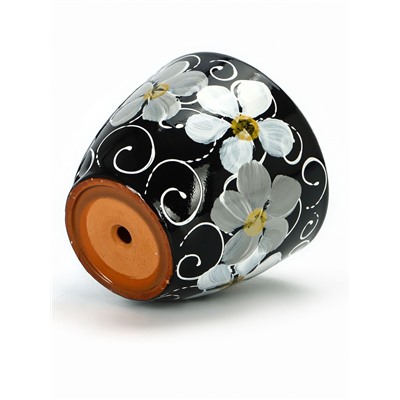 Горшок для цветов «Фиалка», 1 л, d=15 см, h=13 см, керамический, с поддоном