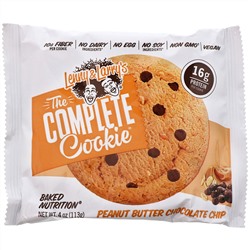 Lenny & Larry's, The COMPLETE Cookie, Peanut Butter Chocolate Chip, 12 Cookies, 4 oz (113 g) Each