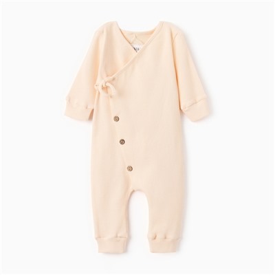 Комбинезон детский MINAKU: Basic Line BABY, рост 80-86, кремовый
