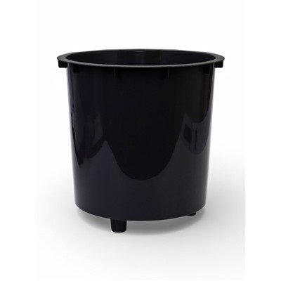 Кашпо для цветов «Флориан», 19 л, d=30 см, h=44.7 см, пластиковое, с автополивом, на ножках, серое